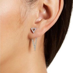 White rhodium Swarovski earrings